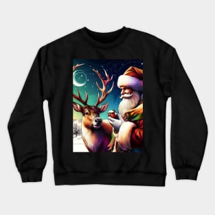 Captivating Christmas: Unleash Cheer with Unique Santa Claus Illustrations! Crewneck Sweatshirt